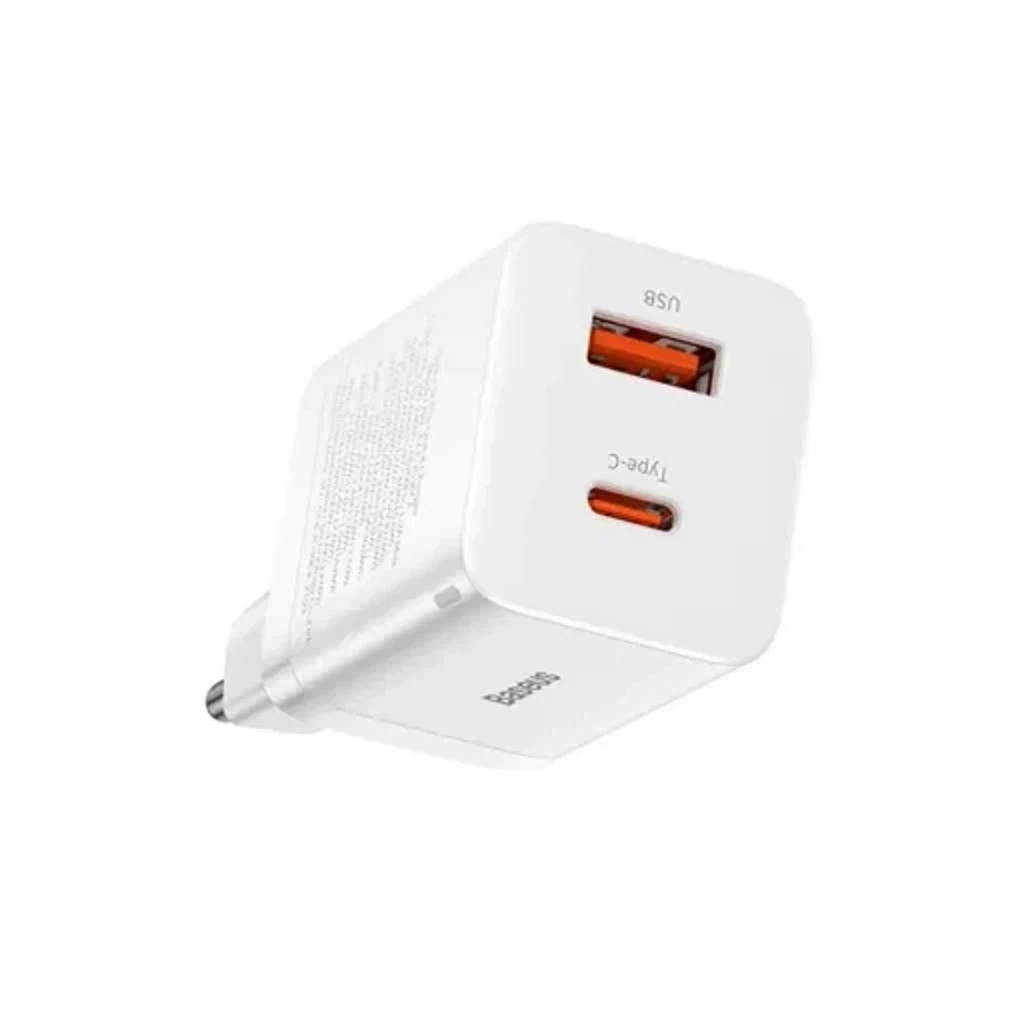 Сетевое зарядное устройство Baseus Super Si Pro Quick Charger C+U 30W EU